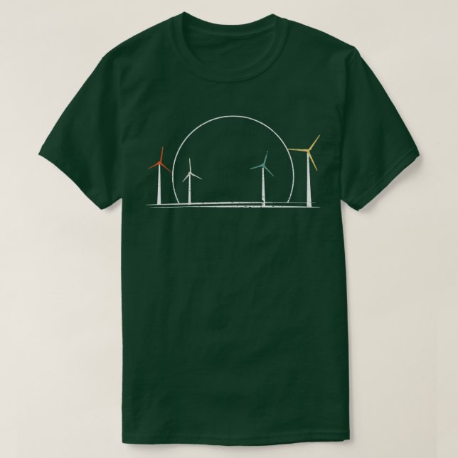 Camiseta Energía de molino de viento (Diseño del anverso)