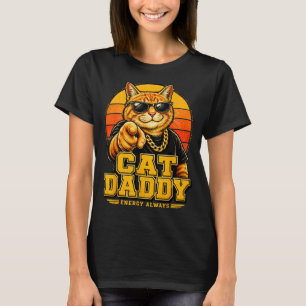 Camiseta Energía de Papá Gato Humor Divertido de Papá Gato