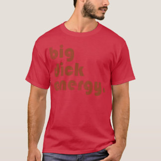 Camiseta energía de pene grande divertida para hombres retr