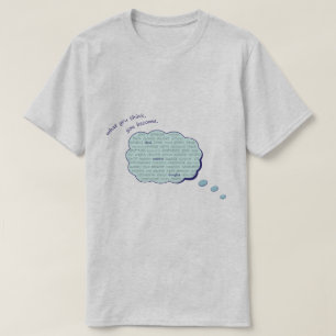 Camiseta Energía de pensamiento positivo burbuja azul inspi
