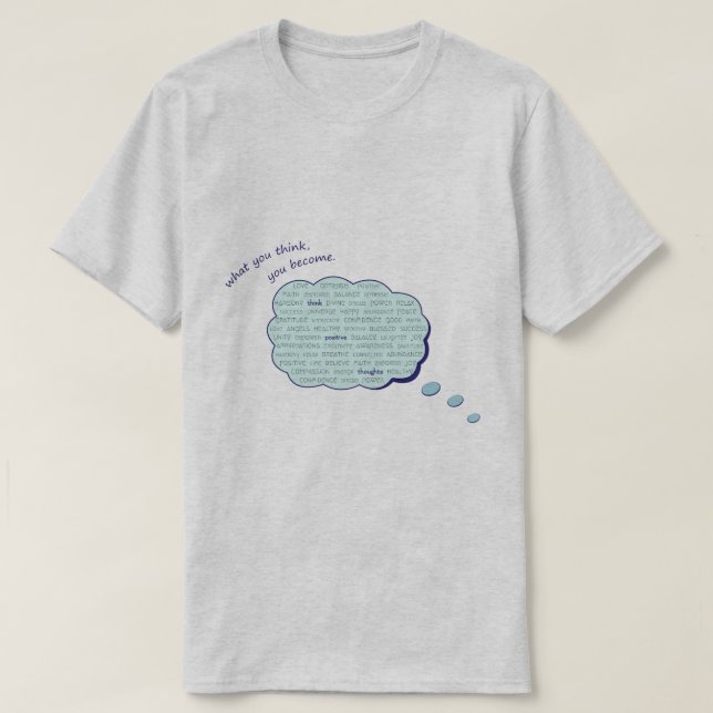 Camiseta Energía de pensamiento positivo burbuja azul inspi (Diseño del anverso)