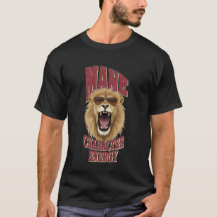 Camiseta Energía de personaje principal León divertido con 