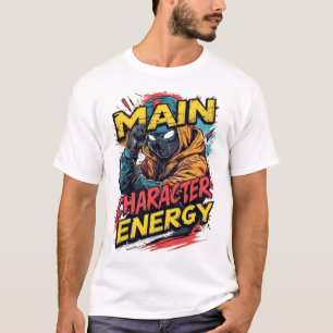 Camiseta Energía de Personaje Principal Superhéroe Cómic Cy