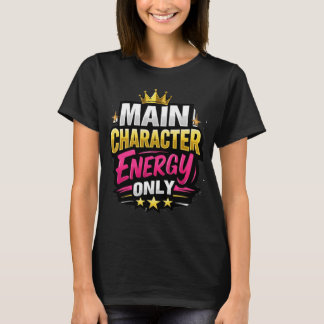 Camiseta Energía de Personaje Principal Únicamente