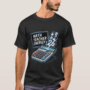 Camiseta Energía de profesor de matemáticas divertido aula 