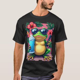 Camiseta Energía de rana aleatoria A Ahh Y2k Tropical Retro