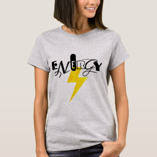 Camiseta Energía de Rótulo de trueno de energía