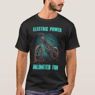Camiseta Energía Eléctrica Un Divertido Ciclismo E Biciclet