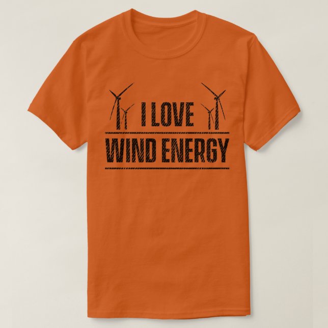 Camiseta Energía eólica de turbina eólica de energía renova (Diseño del anverso)