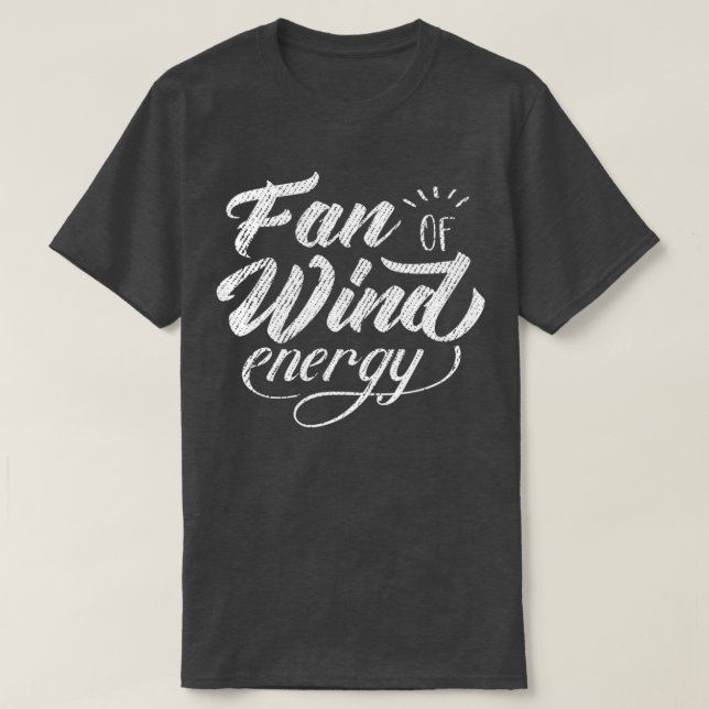 Camiseta Energía eólica de turbina eólica renovable 3 (Diseño del anverso)