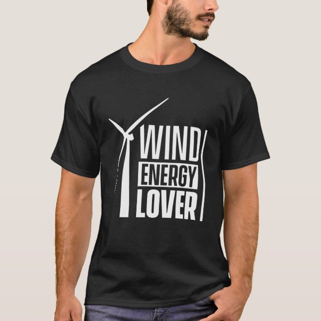 Camiseta Energía eólica Molino de viento Energía eólica Ver (Anverso)