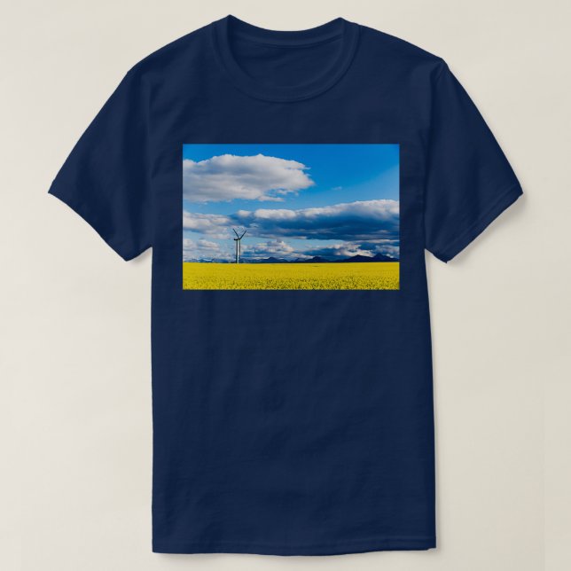 Camiseta Energía eólica renovable Alberta Canadá (Diseño del anverso)