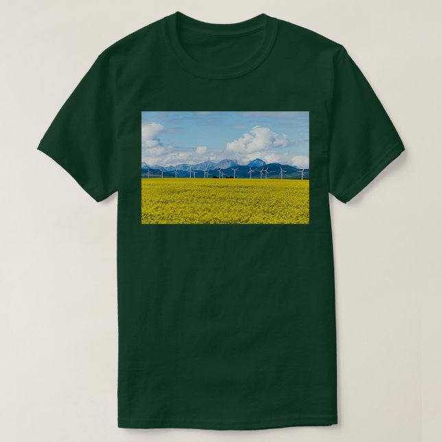 Camiseta Energía eólica renovable Alberta Canadá 2 (Diseño del anverso)