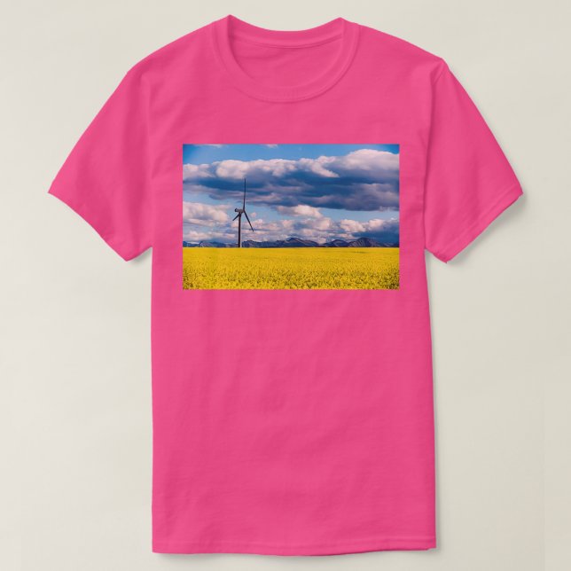 Camiseta Energía eólica renovable Alberta Canadá 8 (Diseño del anverso)