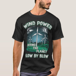 Camiseta ENERGÍA EÓLICA salvando el planeta de golpe