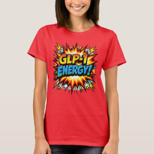 Camiseta Energía GLP-1 Arte Pop Cómic