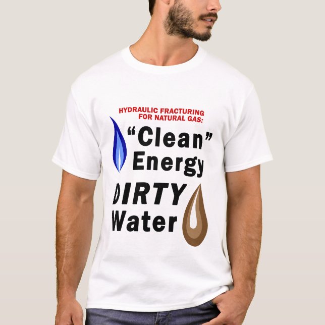 Camiseta Energía limpia; El T de los hombres sucios del (Anverso)