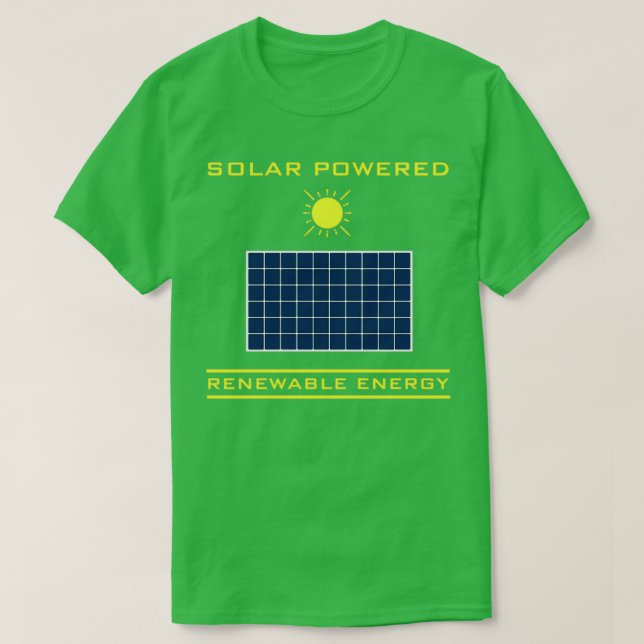Camiseta Energía renovable con energía solar (Diseño del anverso)