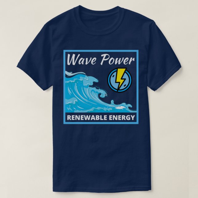 Camiseta Energía renovable de onda (Diseño del anverso)