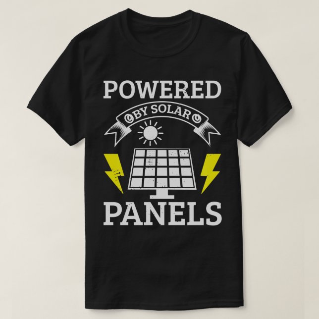 Camiseta Energía renovable del panel solar de energía solar (Diseño del anverso)