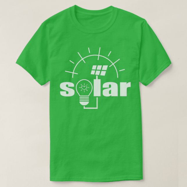 Camiseta Energía renovable Electricidad de energía solar de (Diseño del anverso)