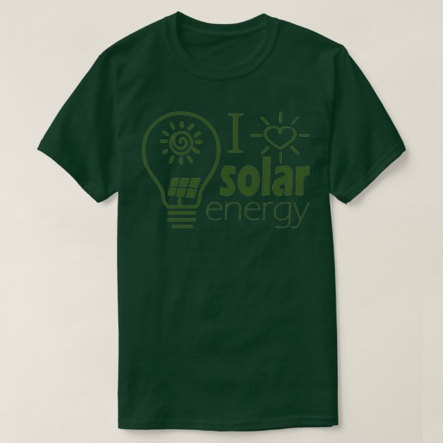 Camiseta Energía renovable Electricidad de energía solar de (Diseño del anverso)