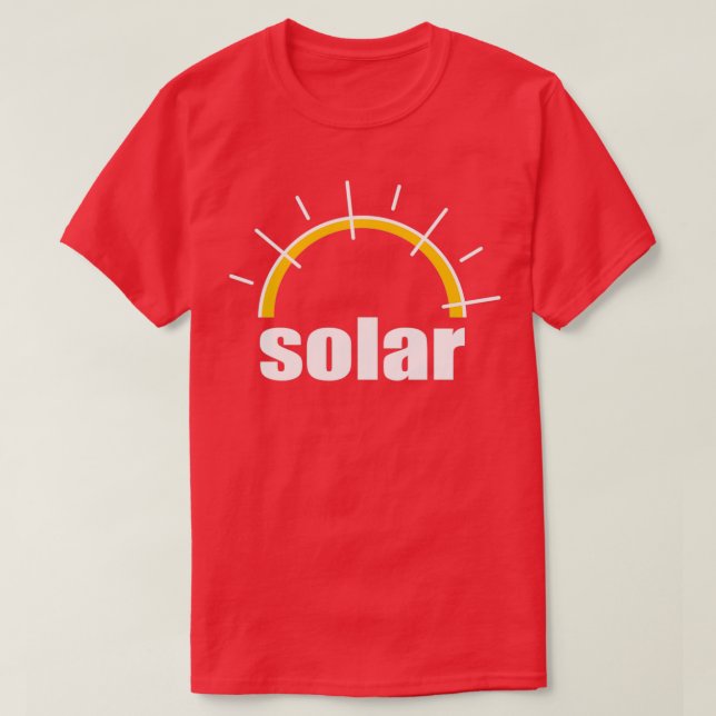 Camiseta Energía renovable energía solar (Diseño del anverso)