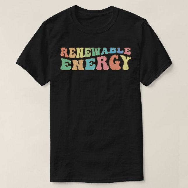 Camiseta Energía Renovable Eólica Turbina Energía Solar (Diseño del anverso)