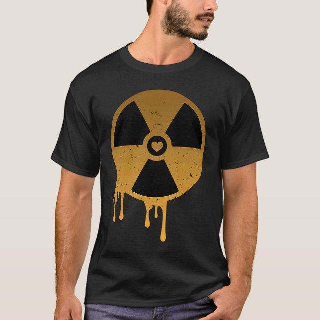 Camiseta Energía renovable: Rótulo radiactivo orgulloso nuc (Anverso)