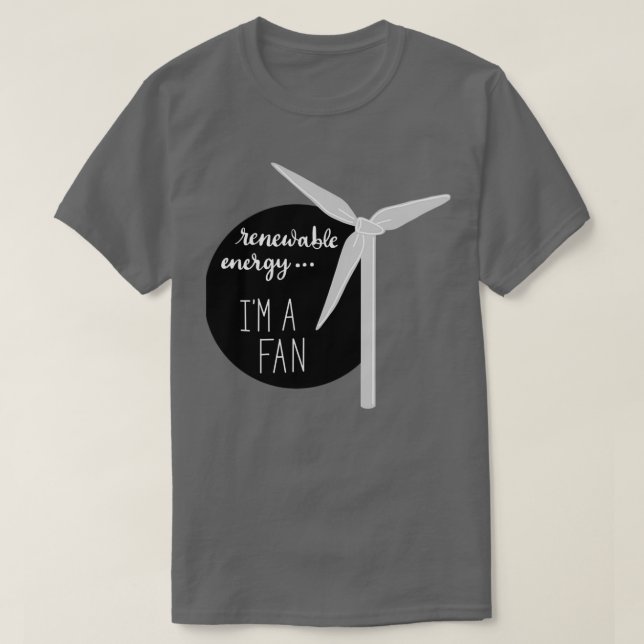 Camiseta Energía renovable, soy un ventilador (Diseño del anverso)