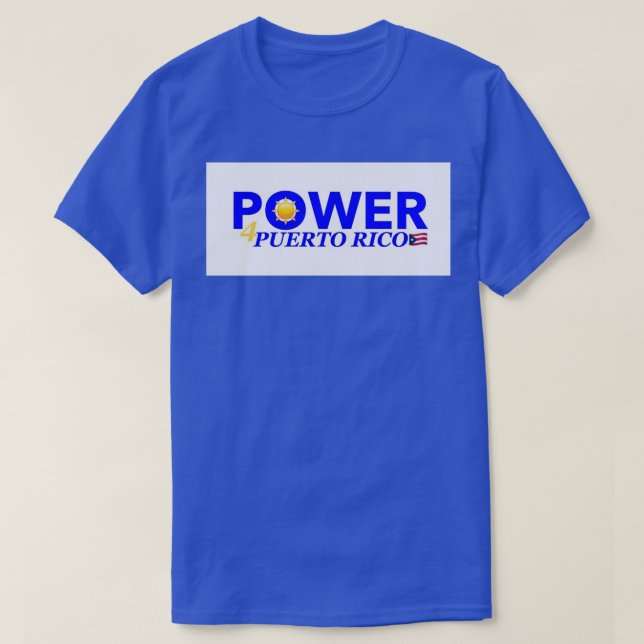 Camiseta Energía solar de Power4PR para Puerto Rico (Diseño del anverso)