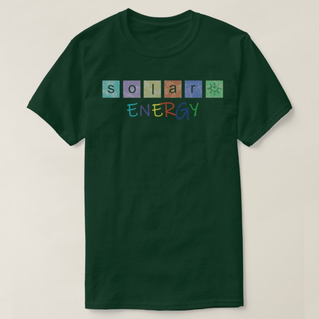 Camiseta energía solar energía verde 3 (Diseño del anverso)
