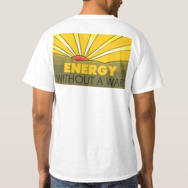 Camiseta Energía solar sin guerra, medio ambiente sostenibl (Reverso)