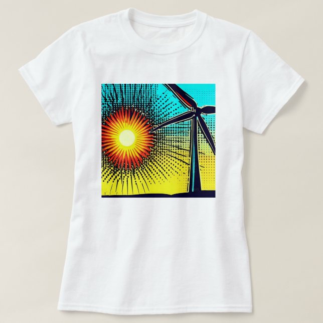 Camiseta Energía solar y eólica (Diseño del anverso)