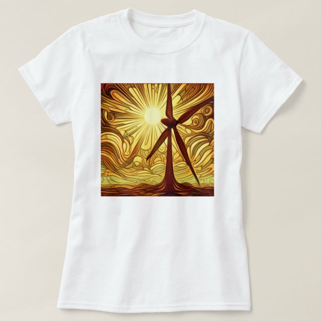 Camiseta Energía solar y eólica (Diseño del anverso)