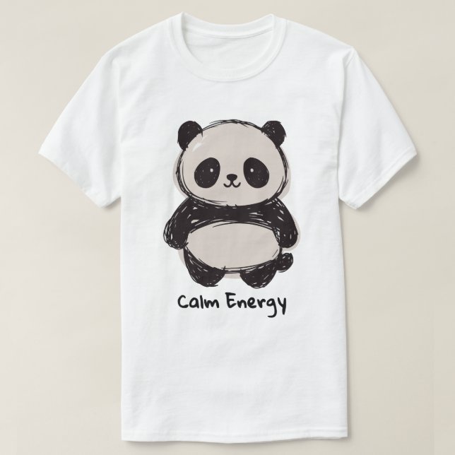 Camiseta Energía Tranquila de Panda (Diseño del anverso)