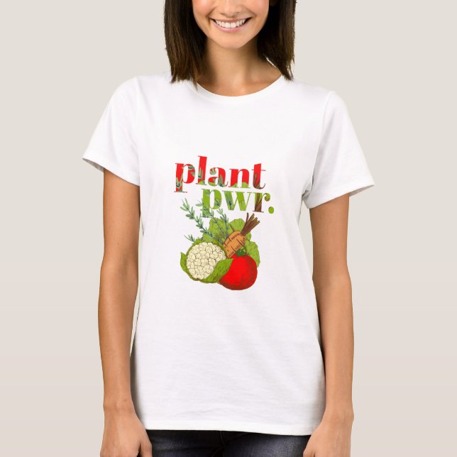 Camiseta Energía vegetal vegan (Anverso)