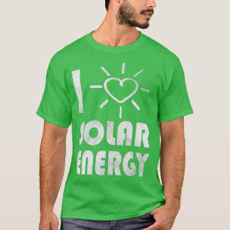 Camiseta energía verde renovable me encanta la energía sola
