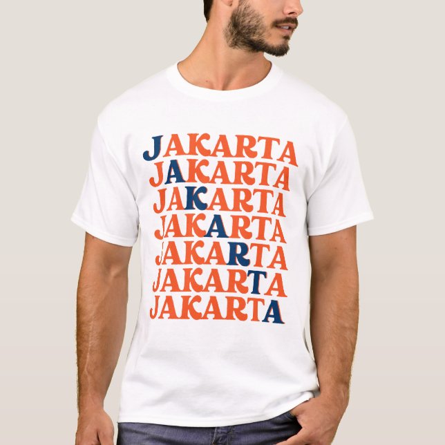 Camiseta energía vibrante de Yakarta, Indonesia (Anverso)