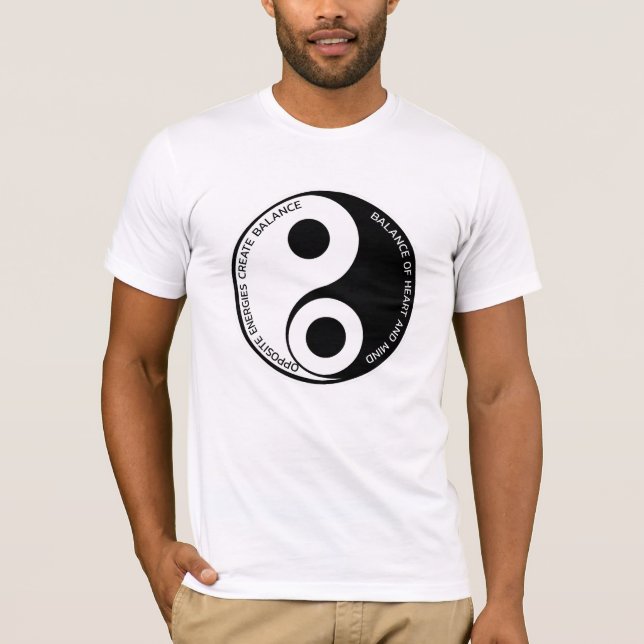 Camiseta Energías opuestas, Crear Balance Yin Yang (Anverso)