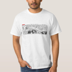 Camiseta enérgica de la inmersión del buñuelo