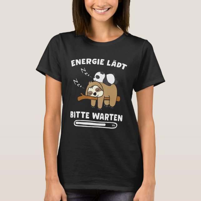 Camiseta Energie Laden Sloth Panda Bear Chiller (Anverso)