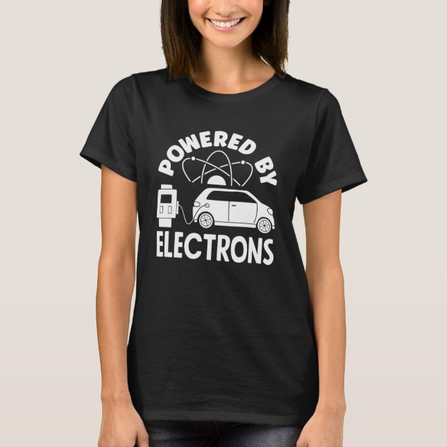 Camiseta Energizado por electrones Batería Vehículo eléctri (Anverso)