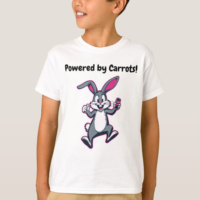 Camiseta Energy Bunny Kids Tee – Cute Rabbit Shirt (Anverso)