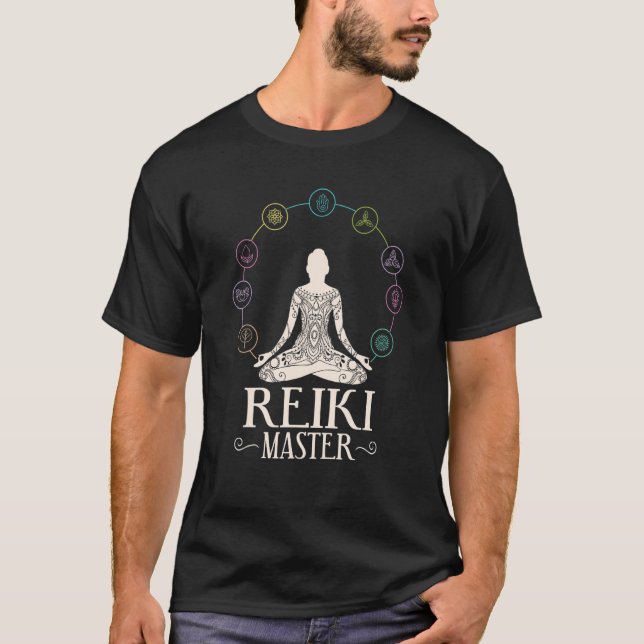 Camiseta Energy Chakra Holistic Healing Hands Buddha Reiki  (Anverso)