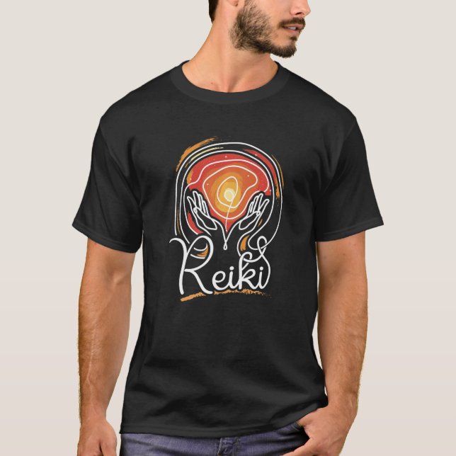 Camiseta Energy Chakra Holistic Healing Hands Reiki Premium (Anverso)