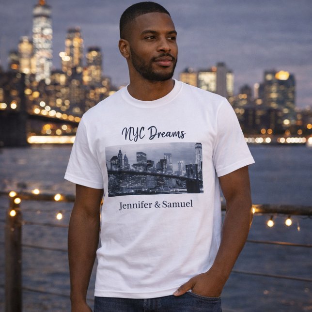 Camiseta Energy of New York City Romantic Couples Skyline (Subido por el creador)