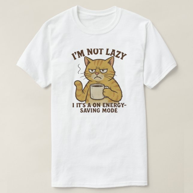 Camiseta Energy-Saving Cat (Diseño del anverso)