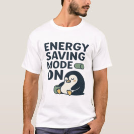 Camiseta Energy Saving Mode On -Funny Battery Lazy Mode
