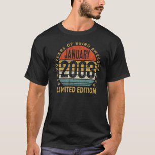 Camiseta Enero 2003 20th Birthday Gifts Vintage Limited E